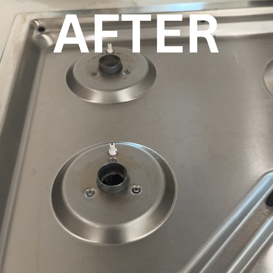 Cooktop after cleaning