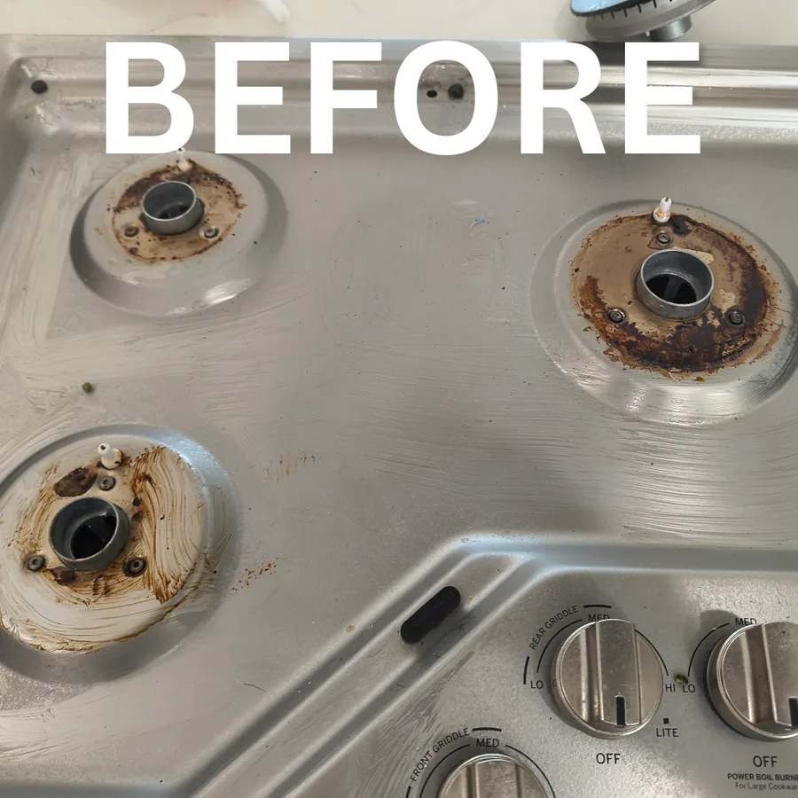 Cooktop before cleaning